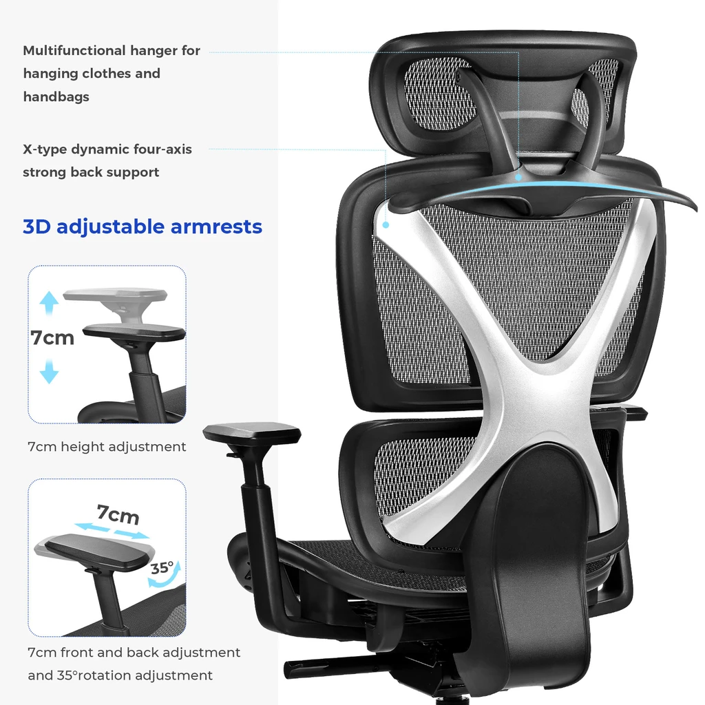 ACMELIFE F020 Dual Back Support Ergonomic Office Chair