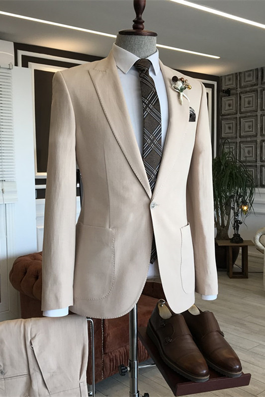 Elegant Bespoke Peaked Lapel Men Suits for Prom main image 1