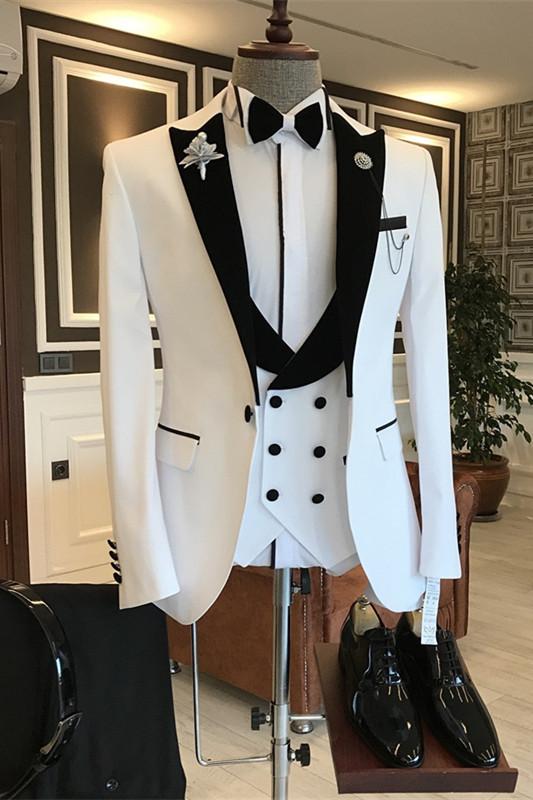 David's Stylish One-Button Dark Burgundy Peaked Lapel Prince Suit for Prom
