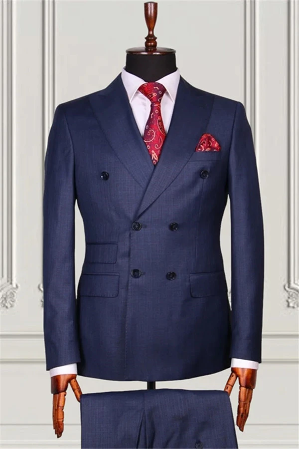 Purple Casual Men's Suit Slim Fit Double Breasted 2 Piece Business Tuxedos CN485 main image 1