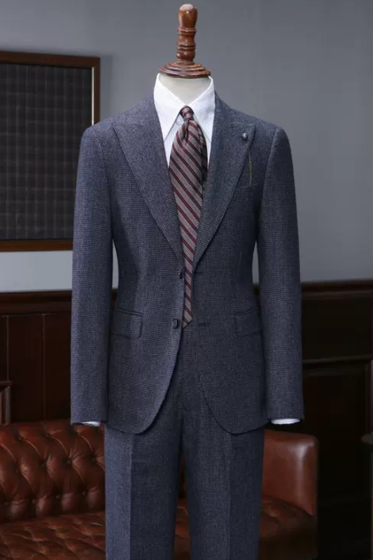 Modern Blue 3-pieces Notch Lapel Suits for Business - Cary main image 1