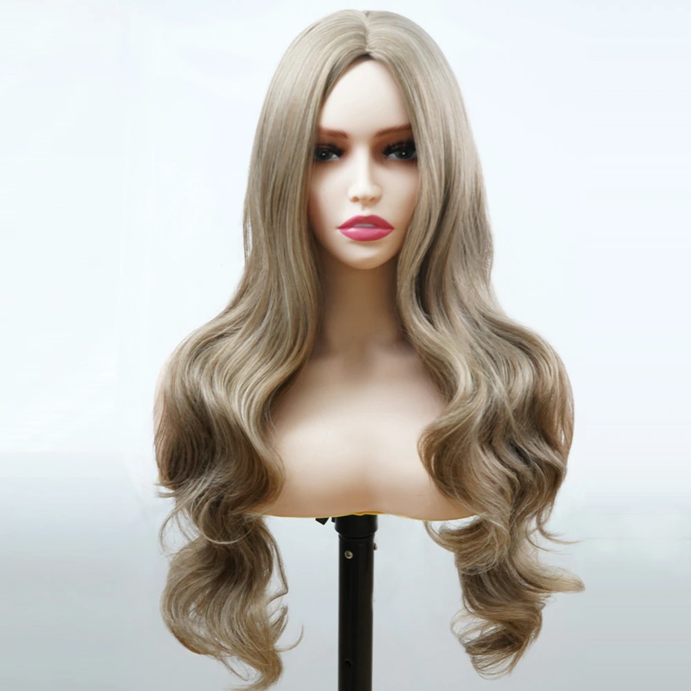2024 Fashion Full Coverage Wig with Large Waves, Featuring Long Curly Hair