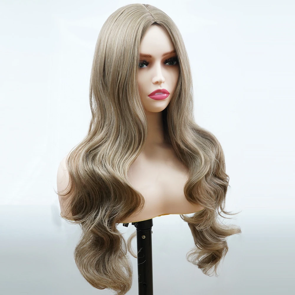 2024 Fashion Full Coverage Wig with Large Waves, Featuring Long Curly Hair