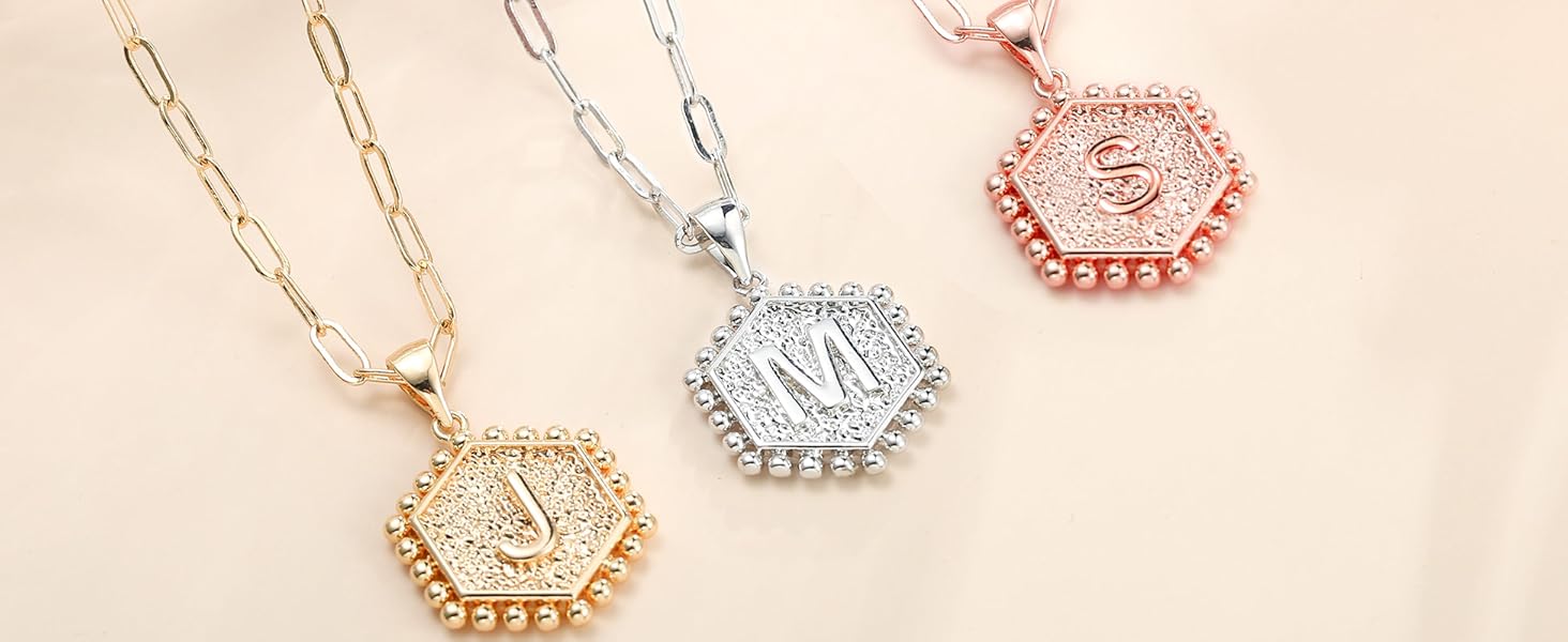 Initial necklaces for women