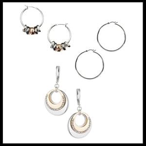 Nine West clean, sleek, modern silver and gold necklaces, earrings and bracelets perfect for gifts.