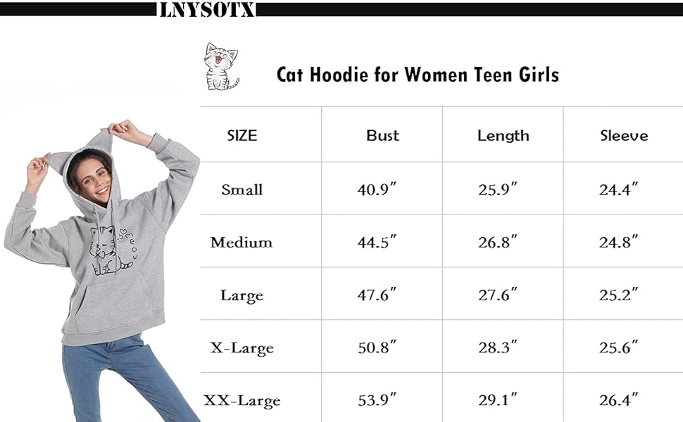 Cat hoodie for women