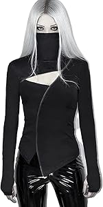 Gothic Dark Punk Harajuku Long-Sleeved high-Neck Bottoming Shirt