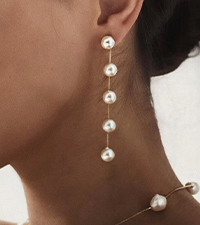 pearl dangling earrings