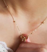 gold bow necklace