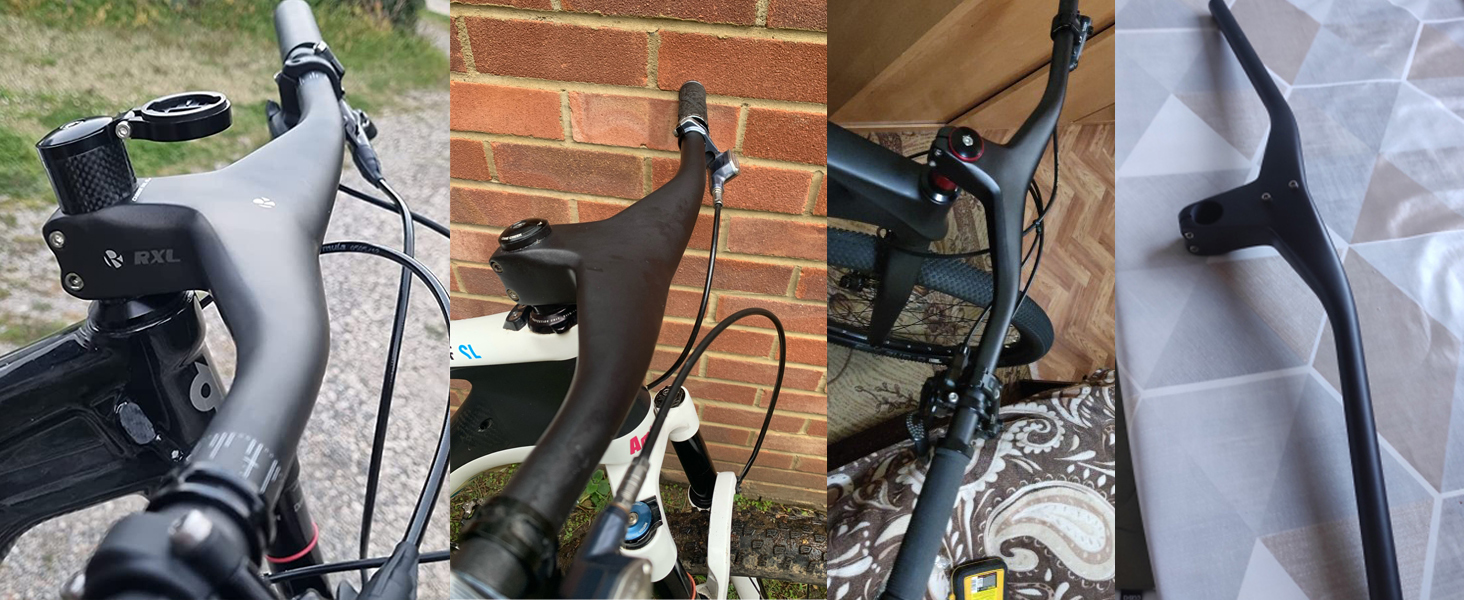 carbon integrated handlebar with stem for mountain bike