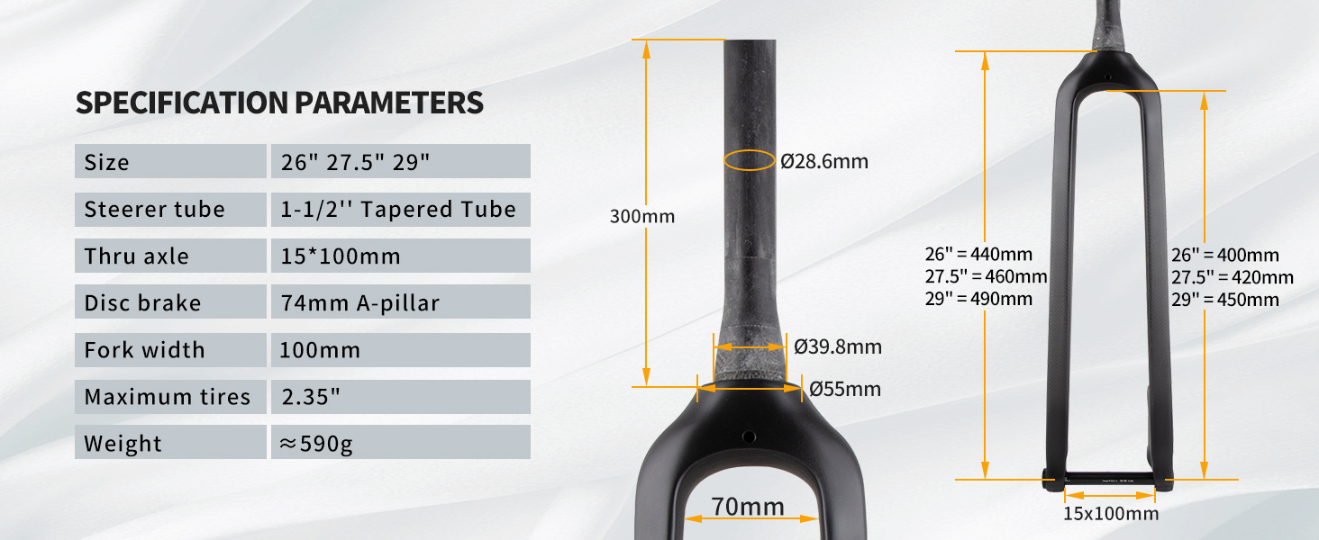 Carbon Fiber Rigid Fork