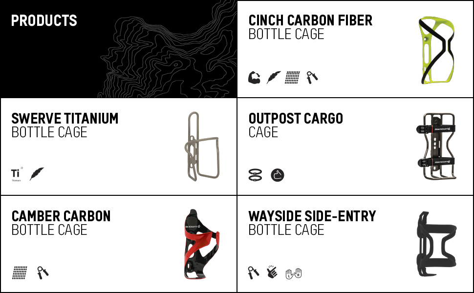 blackburn bike cinch carbon fiber swerve titanium outpost cargo camber wayside bottle cage