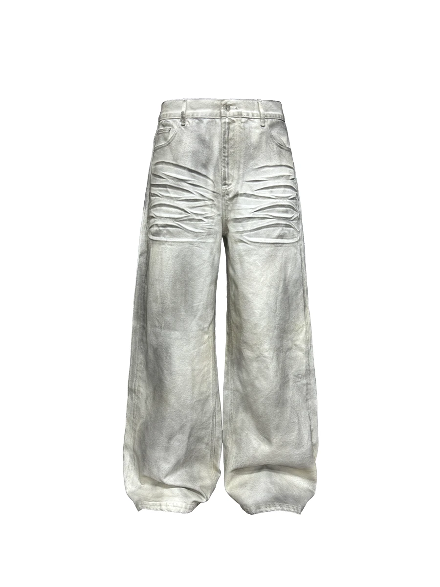 デニム・ジーパン JCAESAR STUDIO WASHED DIRTY DENIMS WHITE JCAESAR DIRTY DENIMS
