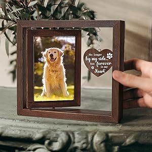 On the right side, is a wood chip engraved with No longer by my side, but foreven in my heart.