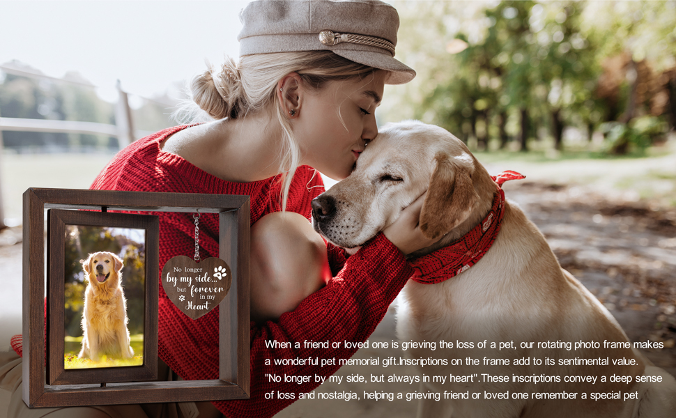 our rotating photo frame makes a wonderful pet memorial gift.